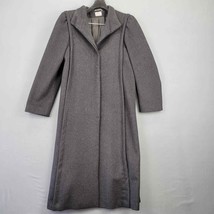 Citylife Womens Trench Coat Size 10 Vintage Wool Dark Gray Long Sleeve B... - £16.84 GBP