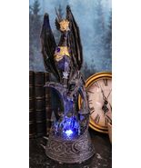 Ebros Guard Golden Axe Legendary Dragon Warrior Figurine With LED Crysta... - €25,75 EUR