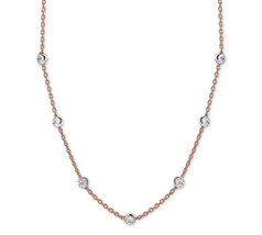 Giani Bernini Womens Beaded Chain Necklace in 18k Gold Plated Silver,Rose Gold - £74.87 GBP