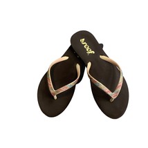 Reef Womens Size 5 Black With multicolor Strap Sparkle Flip Flop Sandals Thongs - £14.21 GBP