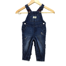 Osh Kosh Bgosh Denim Overalls Infant Sz 9-12 MOS Silver Stars - £11.97 GBP