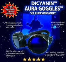 Official Dicyanin Aura Goggles Spirit Hunting Ghost Evp Emf Ouija Reiki Detector - £116.57 GBP