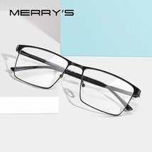 MERRY&#39;S DESIGN - Original Men Titanium Alloy Glasses Frame Business Styl... - £79.75 GBP