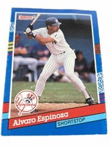 Alvaro Espinoza 1991 Donruss 226a New York Yankees BASEBALL Card - £1.77 GBP