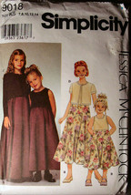 Pattern 9018 Girl&#39;s Designer Dress w/ Short Jacket sz 7-14 - £5.58 GBP