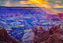 High-Resolution Photographic PRINT 13&quot; X 19&quot; Colorful Grand Canyon Cliff... - £18.83 GBP