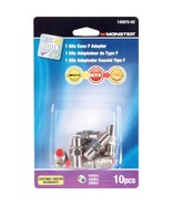 Monster Cable Coax Connectors Coax &quot;F&quot; 1 Ghz, 1000 Mhz Carded 10 / Pack - $33.36 CAD