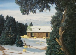 Old Mining Cabin Silver Peak Mountains Original Oil Painting By Irene Livermore  - £657.42 GBP