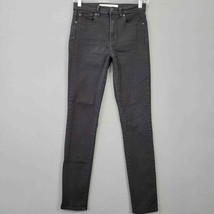 Gap 1969 Womens Jeans Size 26 Black Stretch Skinny High Rise Classic Zip Cotton - £10.37 GBP