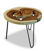 Coffee Table Tree Disc Sofa Side Table Flower Table Acacia Solid Wood - €102,66 EUR