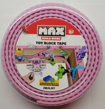 Zuru Max Build More Toy Block Tape 2 M/ 6.5 Feet Pink - £10.11 GBP
