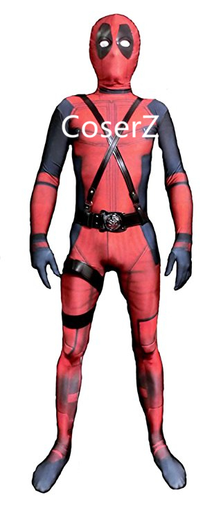 Deadpool Costume for Cheap Zentai Halloween Spandex Cosplay Costumes 3D Style - $65.00