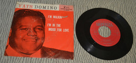 Fats Domino I&#39;m Walikin&#39; 45 glossy vinyl ps picture sleeve In the Mood For Love - £15.15 GBP