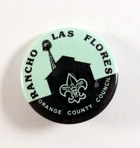 Vintage Rancho Las Flores Orange County BSA Boy Scout Uniform Button Metal Pin - £7.02 GBP
