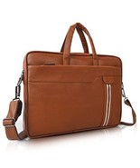 Vegan Leather Laptop Bag for Men/Office Bag for Men, Brown | Fits Upto 1... - £36.85 GBP