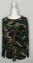 Sanctuary NWT Women’s Green Camo Knit Pullover Long S Sleeve Sweatshirt L3 - £11.36 GBP