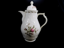 Rosenthal Coffee Pot in Sanssouci Rose Ivory with Green Trim # 23157 - £50.56 GBP