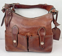 Dooney &amp; Bourke Genuine Florentine Vacchetta Leather Handbag Hobo Shoulder Bag - £57.15 GBP