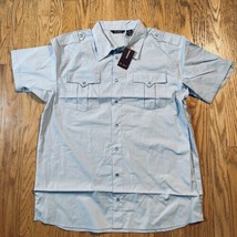 Sky Blue Button Up Short Sleeve Mens Sz 2XL NWT Vintage PJ Mark Shirt Y2K - £14.12 GBP