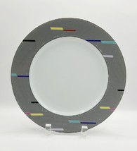 Vtg Studio Nova Salad Plate Parade 022 Rad 80&#39;s Geometric Black Stripes ... - £12.66 GBP