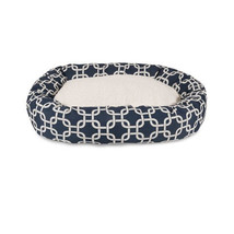 MajesticPet 32 in. Links Sherpa Donut Pet Bed Navy Blue - $1,728.86 MXN