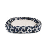 MajesticPet 32 in. Links Sherpa Donut Pet Bed Navy Blue - $123.39 CAD