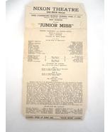  Nixon Theatre (Pittsburgh) Playbill 1944 &quot;Junior Miss&quot; - $14.99