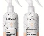 2 Pack FoxyBae Heat Protectant Spray for Hair - Thermal Heat Protectant ... - £21.30 GBP