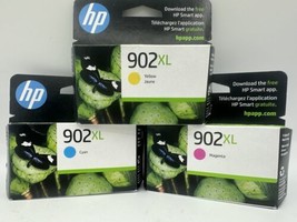 Genuine HP 902 902XL 3 Pack Ink Cartridges 3 Colors Cyan Magenta Yellow ... - £26.89 GBP