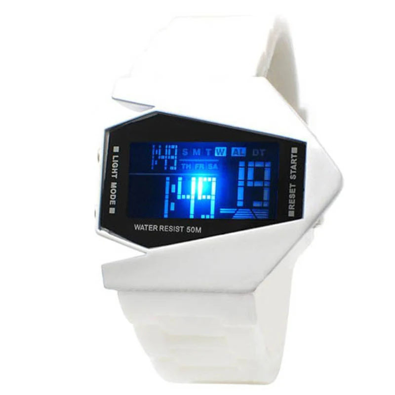 Fashion Unisex Watches Led Digital Watches Men Women Led Aircraft Watche... - £11.68 GBP