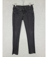 True Religion Women&#39;s Jeans 23 Stella Black Low Rise Skinny - $25.91