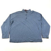 J McLaughlin Pullover Shirt Sweater Mens XL Light Blue 1/4 Zip Long Sleeve - £21.95 GBP
