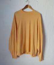 ASOS Soft Orange Oversize T-Shirt Long Sleeves Men size Medium 100% Cotton - £11.84 GBP