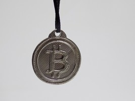 Bitcoin 925 Sterling Silver Pendant Fashion Men Women Necklace Jewelry Gift - £59.53 GBP