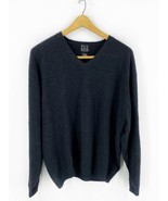 Jos A Bank Sweater Size XL Dark Gray V Neck Merino Wool Blend Pullover - €30,20 EUR