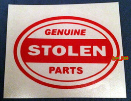 Genuine Stolen Parts Decal Sticker Vinyl Vintage Hot Rod Rat Rod Drag Racing Fun - $4.99+