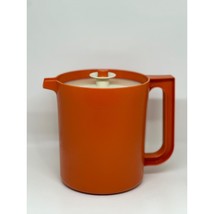 Vintage Tupperware Push Button Water Juice Pitcher 1.5 QT #1575-9 ORANGE - $14.88