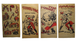 Davy Crockett Iron On Transfers Vintage Decals Cowboys Wild West 1950s L... - $10.52