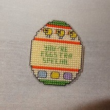Easter Egg Pin Brooch Cross Stitch Your&#39;re Eggstra Special   Handmade  2&quot;  - £11.82 GBP