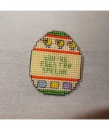 Easter Egg Pin Brooch Cross Stitch Your&#39;re Eggstra Special   Handmade  2&quot;  - £11.76 GBP