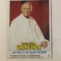 BattleStar Galactica Trading Card 1978 Vintage #4 Lew Ayers - £1.54 GBP