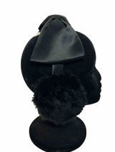 Kate Spade New York Women&#39;s Faux Fur Bow Fuzzy Earmuffs Black - £21.08 GBP