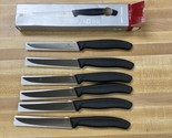Victorinox Swiss Serrated knife set | Classic 6-Piece Steak | 4½&quot; Spear ... - £21.92 GBP