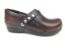 Sanita Women’s Cori Brown Leather Clog With Adjustable Strap Size EU 37 US 6 - £31.41 GBP