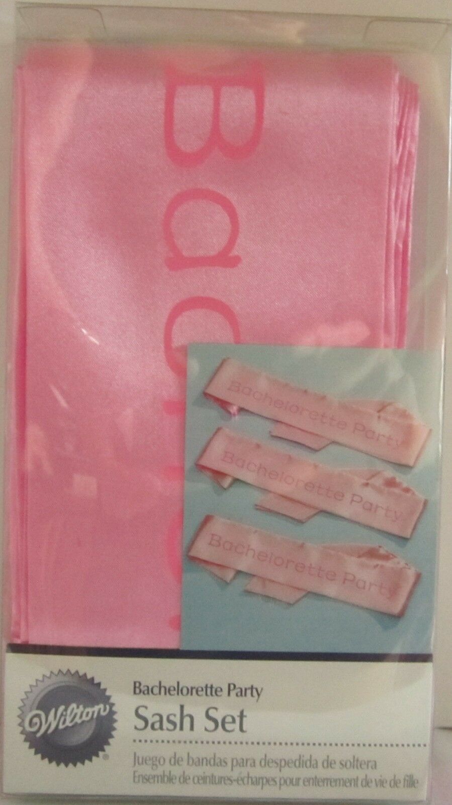 Primary image for Wilton Bridal Bachelorette Party Pink Sash Set Lot of 3