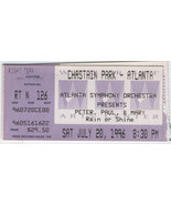 PETER PAUL &amp; MARY Massey Hall 1966 Toronto + 2000 ATLANTA GEORGIA TICKET... - $17.47 CAD