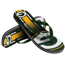 NFL Green bay Packers Unisex Gradient Thongs Flip Flops Sandals Football - $11.95