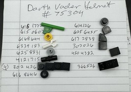 Lego Star Wars: Darth Vader&#39;s Helmet # 75304 Replacement Parts Lot -SEE PIC - $12.19
