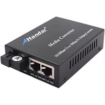 Handar Fast Ethernet Media Converter, Copper to Fiber, 2 Ports10/100Mbps... - $17.75