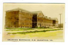 Gaughan Barracks Marine Hand Colored Real Photo Postcard Quantico Virginia 1930s - £39.52 GBP